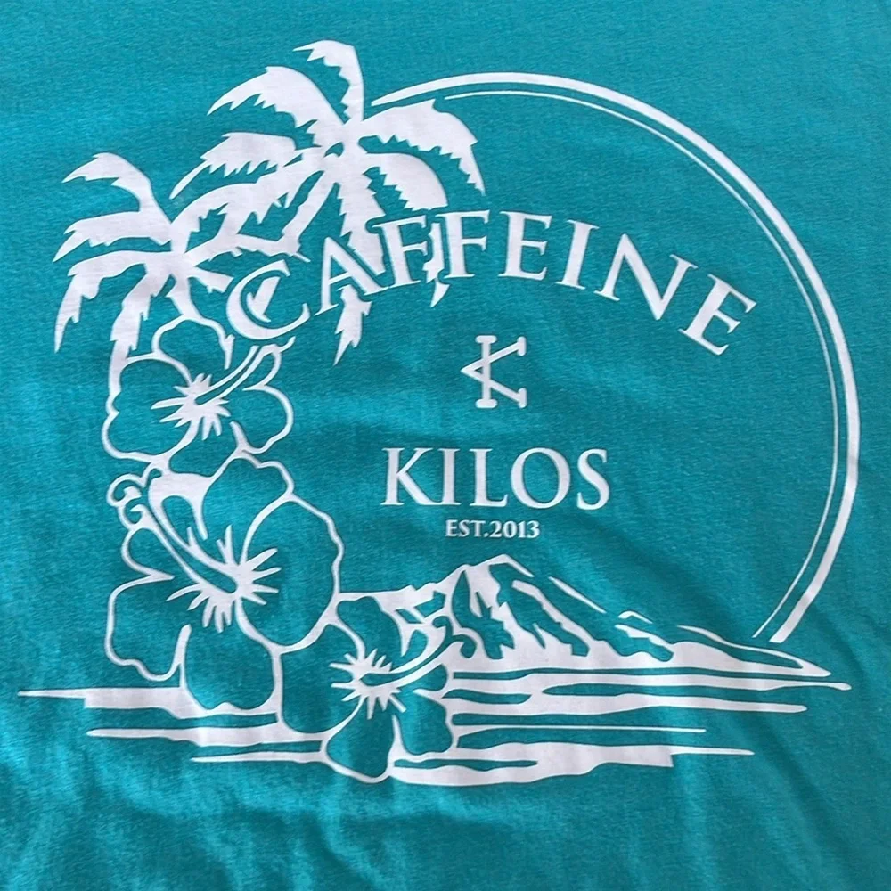 CAFFEINE & KILOS Tee size large - Picture 4 of 5